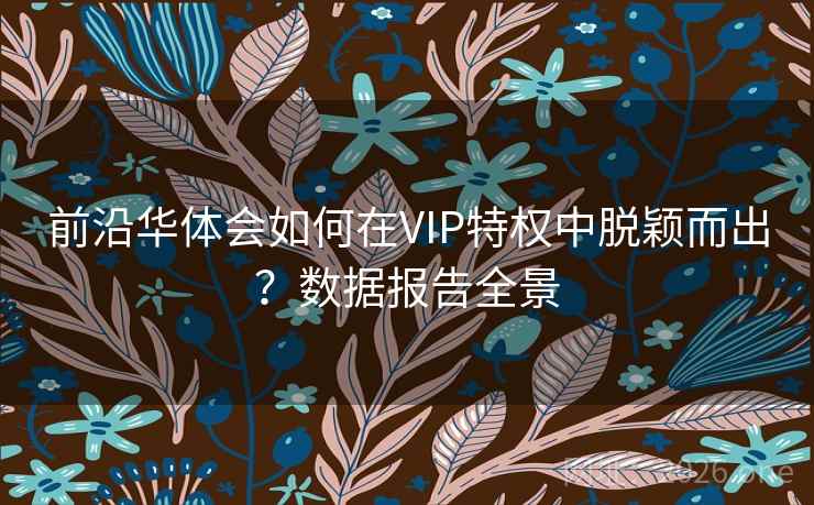 前沿华体会如何在VIP特权中脱颖而出？数据报告全景