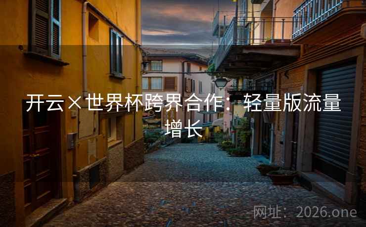 开云×世界杯跨界合作：轻量版流量增长