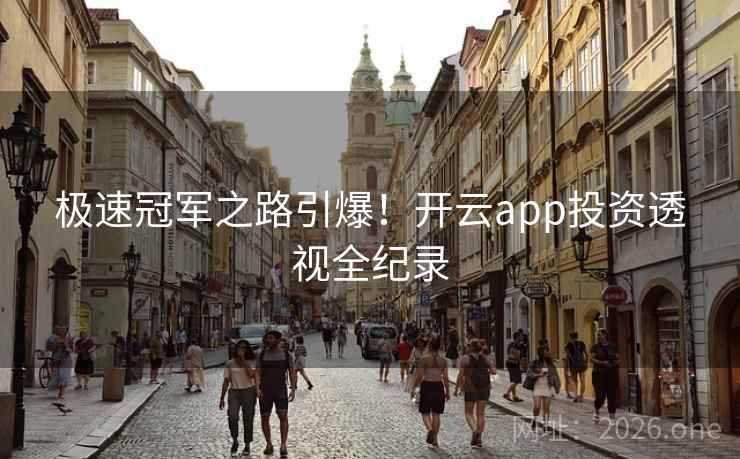 极速冠军之路引爆!开云app投资透视全纪录 极速冠军之路引爆!开云app投资透视全纪录