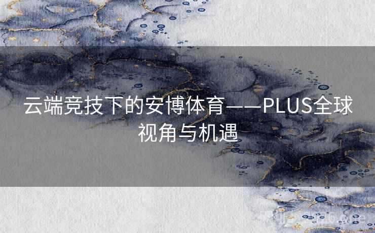 云端竞技下的安博体育——PLUS全球视角与机遇