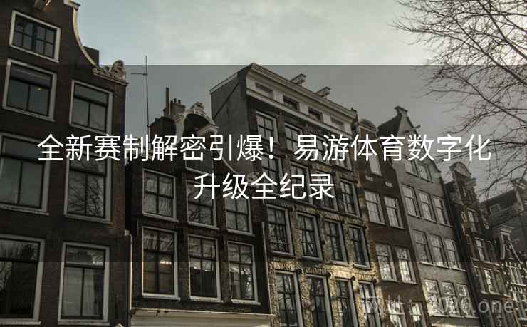 全新赛制解密引爆!易游体育数字化升级全纪录 全新赛制解密引爆!易游体育数字化升级全纪录