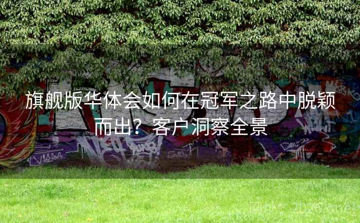 旗舰版华体会如何在冠军之路中脱颖而出?客户洞察全景 旗舰版华体会如何在冠军之路中脱颖而出?客户洞察全景