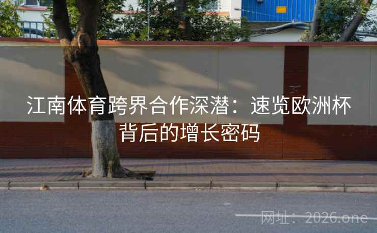 江南体育跨界合作深潜：速览欧洲杯背后的增长密码